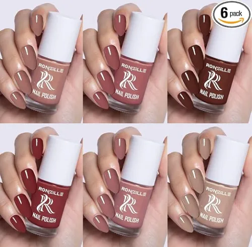 Image of Ronzille Nude Nail Polish Combo Pack of 6 