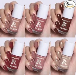 Ronzille Nude Nail Polish Combo Pack of 6 