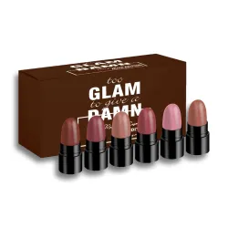 Ronzille Pocket Mini Bullet Matte Finish Lipstick Nude Edition Set of 6