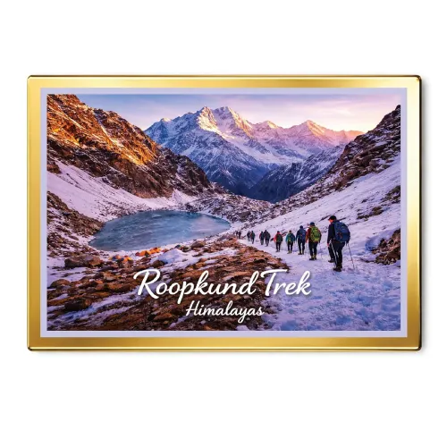 Image of Roopkund Trek Glowing Fridge Magnet 4x3