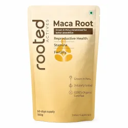 Rooted Active's Organic Maca Root Powder - Peruvian Superfood, Gelatinized for Easy Digestion, Traditionally Used for Energy and Hormone Balance, Certified Organic, 100 Grams