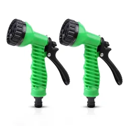ROOTS & LEAF Garden Spray Gun � 7 Adjustable Water Patterns | Hands-Free Operation with Labor-Saving Clip | Water Flow Control | For Car Washing, Pet Cleaning, Garden Watering - Pack of 2