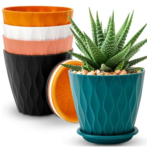 Image of Rorian Pack of 5 Round Flower Pots