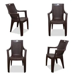 Rosa Plastic Arm Chairs set of 4