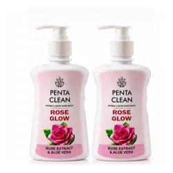Rose Glow Liquid Hand Wash | Rose Extract & Aloe Vera | Moisturizing Formula | Germ Protection | Deep Cleansing Hand Soap for Kitchen, Bathroom & Office | 250ml Each (Pack of 2)