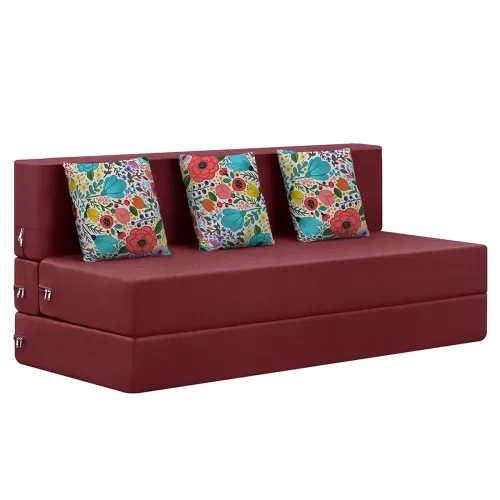 Image of Rosebell Foldable Three Seater Sofa Cum Bed 5 X 6 Feet