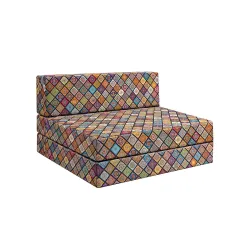 Rosebell Foldable One - Seater Printed Sofa Cums Bed