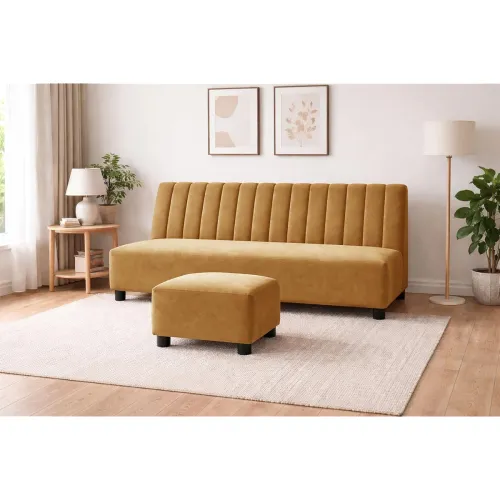 Image of Rosebell Sofa with Ottoman Combo Three Seater Sofa Set