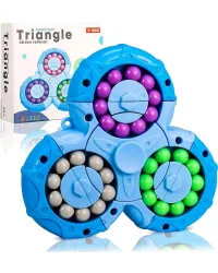 Rotating Magic Bean Cube Puzzle Toy for Kids with Colour Matching Beads