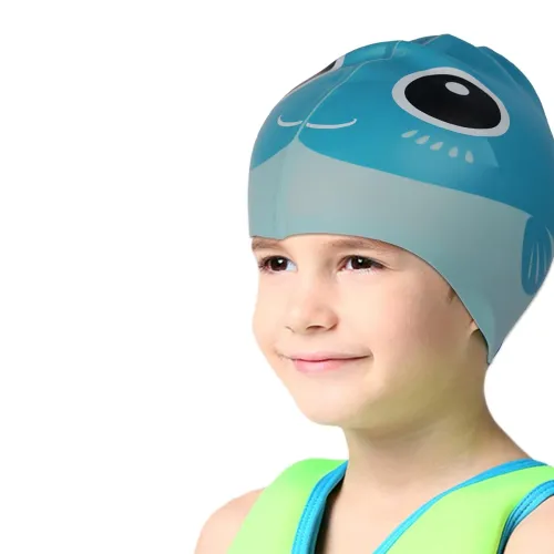 Image of Roughhouse Swimming Cap for Kids Silicone Swimming Caps 