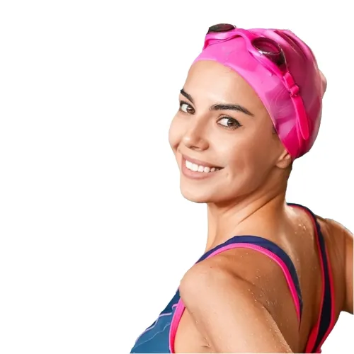 Image of Roughhouse Silicone Swimming Cap, Unisex Easy Fit for Men, Women & Kids