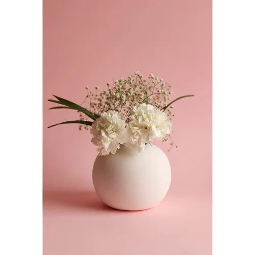 Image of Round Ceramic Flower Vase 5.5 Inches