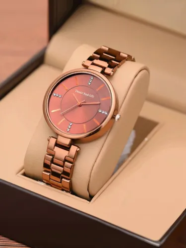 Image of Round Rose Gold Women Analog Watch 