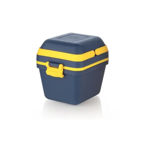 Image of Round stand Airtight Lunch Box Set 3 Compartment Tiffin 