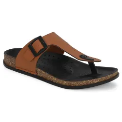 ROWLANS Fashionable Men’s Beach Slippers - Water-Resistant & Perfect for Travel_853_8_Tan