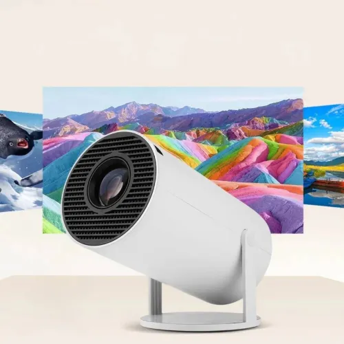 Image of roxfire HY300 HD Projector 4K 1080P Support,Portable Projector Wifi6 Bt 5.0 Android (36000 lm / 1 Speaker / Wireless / R