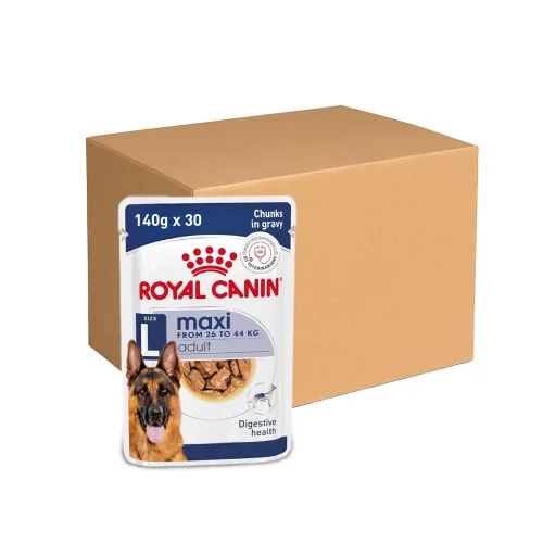 Image of Royal Canin Maxi Adult Dog Wet Food, Supports Digestive Health & Optimal Health, Pack of 30, 140 Grams