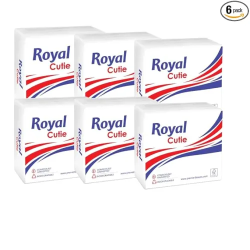 Image of Royal Cutie 1-Ply Tissue Paper Napkins for Dining Table