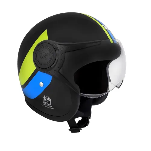 Image of Royal Enfield ISI & DOT Certified Helmet O F Black (M) 58 Cm