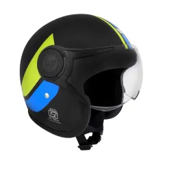 Royal Enfield ISI & DOT Certified Dual Wing 1901 Riding Helmet O F Black (M) 58 Cm