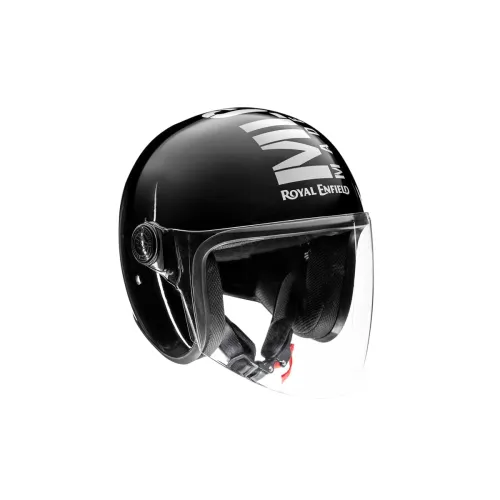 Image of Royal Enfield Open Face Riding Helmet with Clear Visor Gloss