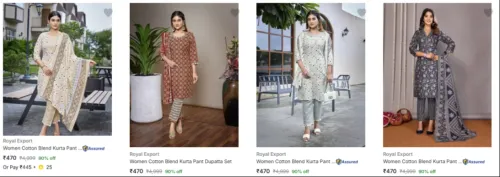 Image of Royal Export Women's Ethnic Sets upto 91% Discount