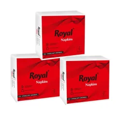 Royal Tissue Paper Napkins (210 Pulls)70 Pulls X 3 Packs | 1-Ply Soft Paper Napkins | Ideal for Snacks, Parties & Daily Use