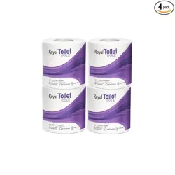 Royal Toilet Tissue Paper Roll | 800 Pulls (200 x 4 Rolls) | Tissue Paper Roll, Toilet Paper Roll 2-Ply Soft & Strong Bathroom Tissue | Highly Absorbent & Hygienic Toilet Paper