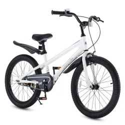 RoyalBaby Kids Bike 20 Inch Dual Brakes Ages 6-10 Training Wheels White