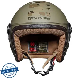 ROYAL ENFIELD MLG Choper with Visor Open Face Motorbike Helmet (Desert Storm)