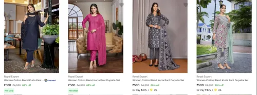 Image of Royal Export Women's Ethnic Sets upto 89% Discount