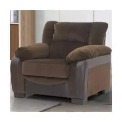 Royaloak Lux Malaysia Fabric Single Seater Sofa | Dark Grey Velvet Sofa | Dual Tone Upholstery | Pocket Spring for Extra Comfort | Back Support