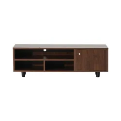 Royaloak Nova Entertainment Unit | Engineered Wood | Melamine Finish | Ample Storage | Wire Manager | Middle Leg for Ext