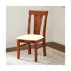 Royaloak Terence Sheesham Wood Cushioned Dining Chair