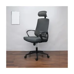 Royaloak Tivoli Italian Office Chair with Revolving Base Nylon Mesh | Adjustable Headrest | Seat Tilt Lock Paddle | Nylo