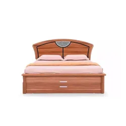 Royaloak Verona Italian Queen Size Designer Bed with Hydraulic Storage in High Gloss Finish