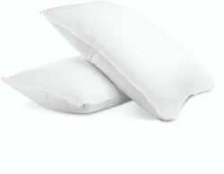 ROYALREOX Cotton Sleeping Pillow Pack of 2 Abstract (White)