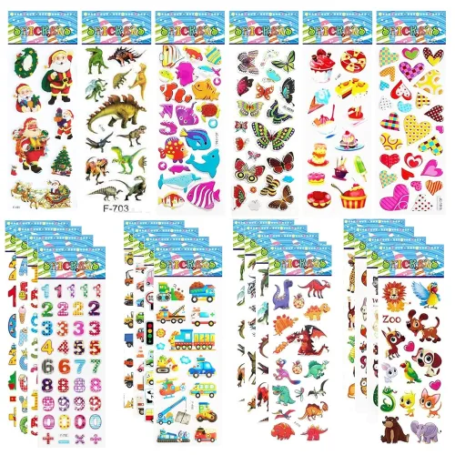 Image of Royals 3D Puffy Stickers for Kids Multi Design (300 Sticker)