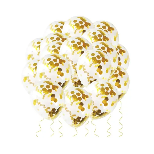 Image of Rozi 50-Piece Metallic Gold Confetti Balloon Set