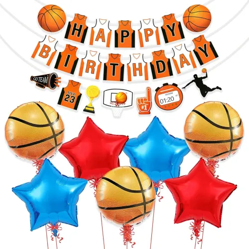 Image of Rozi Basketball Theme Birthday Decoration Set - 6 Pcs 