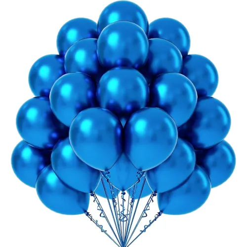 Image of Rozi Decoration Blue Chrome Balloons for Decoration Birthday Parties, po50