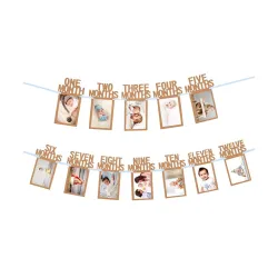 Rozi Decoration 1st Birthday Monthly Photo Banner