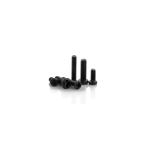 Image of Rpi shop - M4 X 10mm Phillip Drive Pan Head Screws, Hybrid(Phillips + Slotted) Drive, Fully Thread, Black Oxide Finish, 