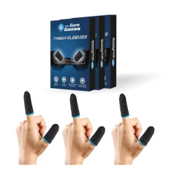 RPM Euro Games Finger Sleeves Pack of 3 Boxes/ 6 Pieces for Mobile Gaming with Super Conductive Fiber Fabric, Anti-Sweat and Breathable, for PUBG, Garena Free Fire, COD Mobile, Asphalt etc