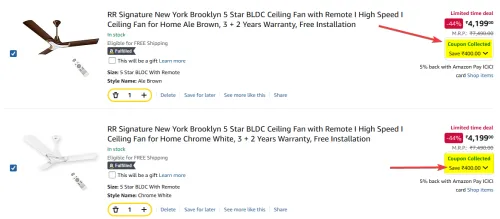 Image of RR Signature Brooklyn BLDC Ceiling Fan