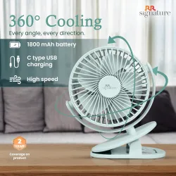 RR Signature Buddy Mini 110mm Portable Clip Fan