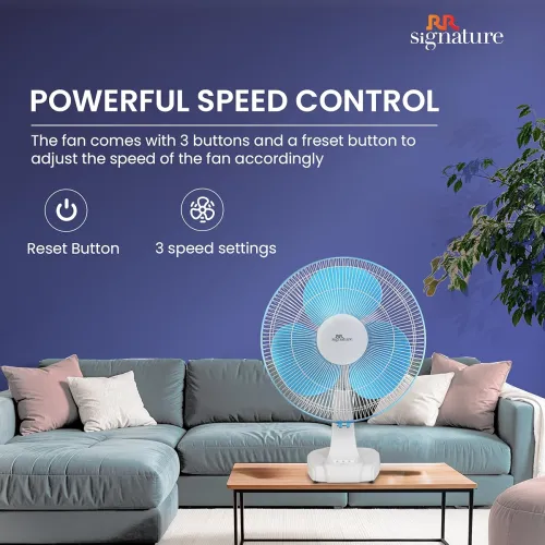 Image of RR Signature Centaur 400 MM Table Fan For Home & Office|90 Degree Silent Oscillation |