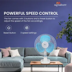 RR Signature Centaur 400 MM Table Fan For Home & Office|90 Degree Silent Oscillation |