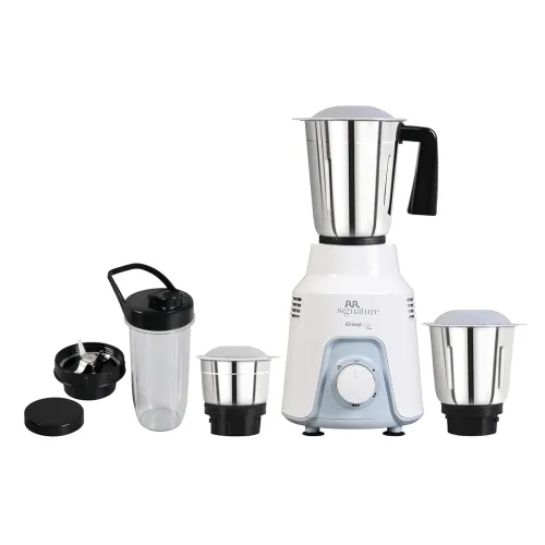 Image of RR Signature Grindmate DLX+ 500-Watt Mixer Grinder| Mixie For All Kitchen Needs With 4 Jars (3 SS Jars For Chutney,Dry O