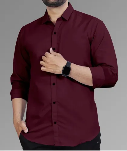Image of RSE Men Regular Fit Solid Formal Shirt